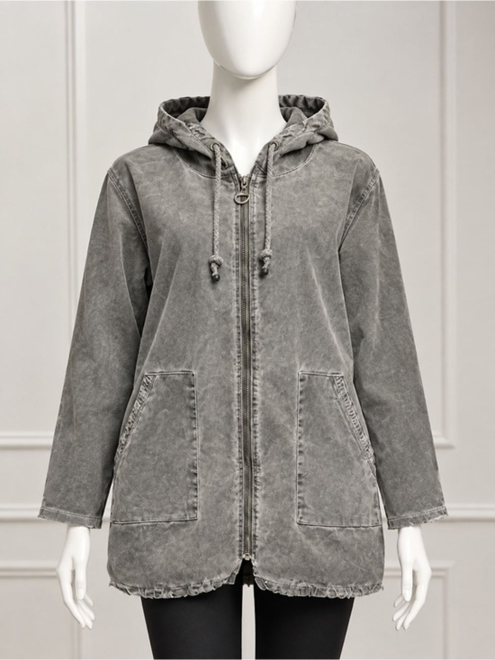 Tempo Paris Gray Utility Jacket S/M